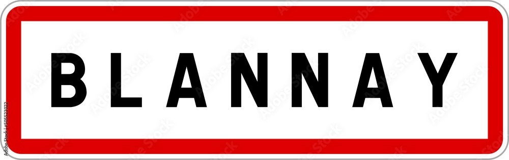 Panneau entrée ville agglomération Blannay / Town entrance sign Blannay