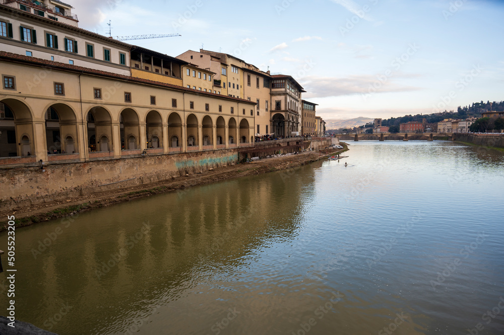 Arno river in the center of Florence