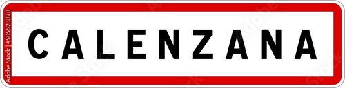 Panneau entrée ville agglomération Calenzana / Town entrance sign Calenzana