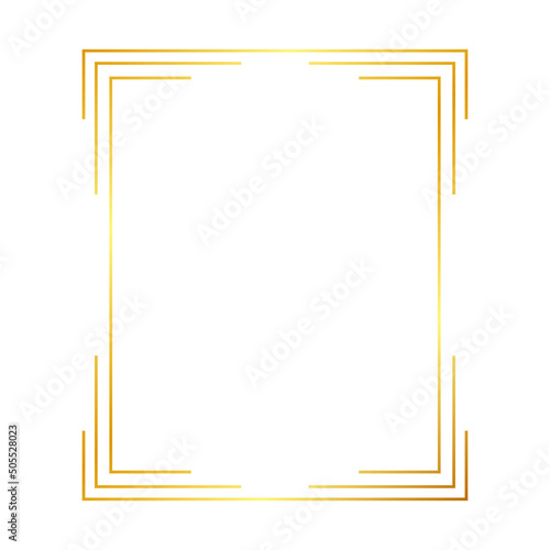 gold line rectangle frame
