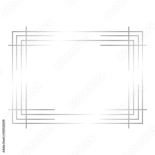 silver line rectangle frame 