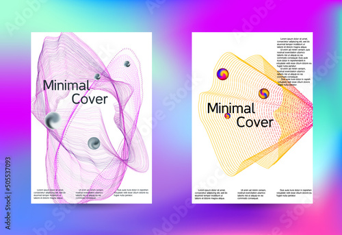 Minimum coverage of a vector. Cover design. Set of modern abstract musical backgrounds. Sound flyer for creating a fashionable cover, banner, poster, booklet...