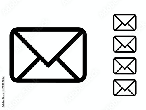 Social media icon set for Gmail in different style