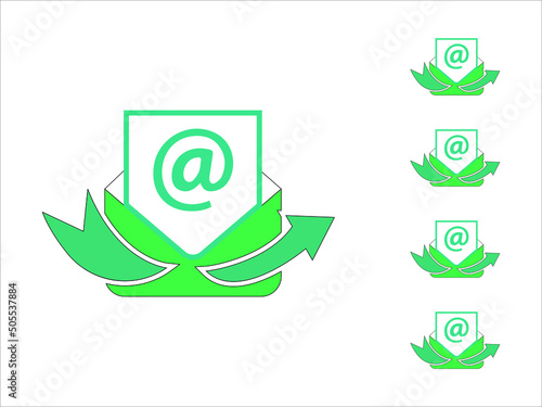 Social media icon set for Gmail in different style