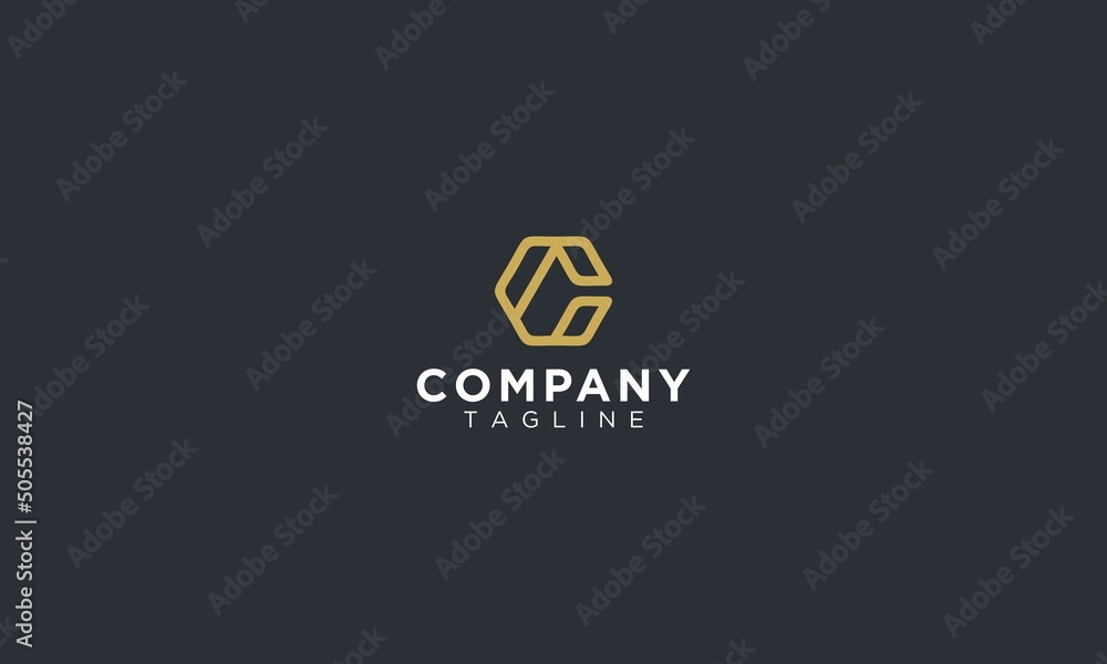 Modern letter C monogram logo design vector elegant CC symbol lines Modern letter C monogram logo design vector elegant CC symbol lines