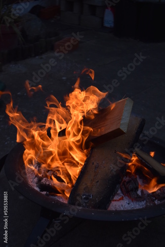 fire burning in a fireplace