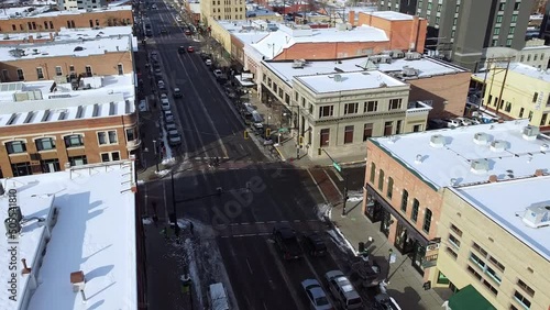 Downtown Bozeman Montana Winter Traffic photo