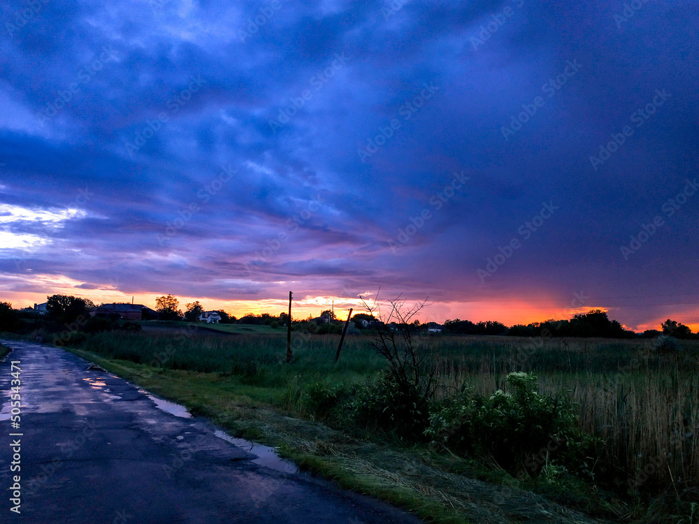 purple sky