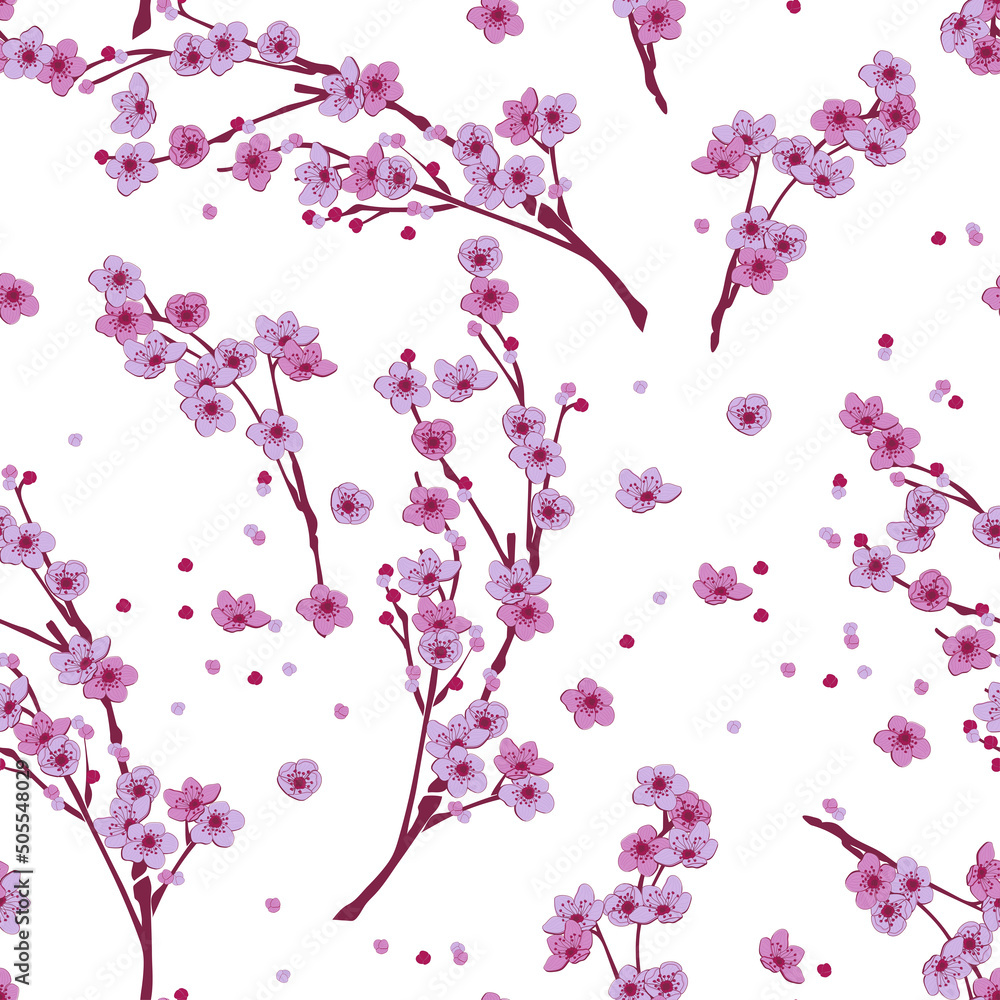 Peach blossom repeat seamless pattern Peach blossom repeat seamless pattern