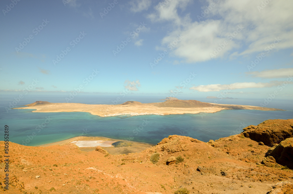 Φωτογραφία Isola La Graciosa vista dal Mirador del Rio a Lanzarote - Isole Canarie - Sp