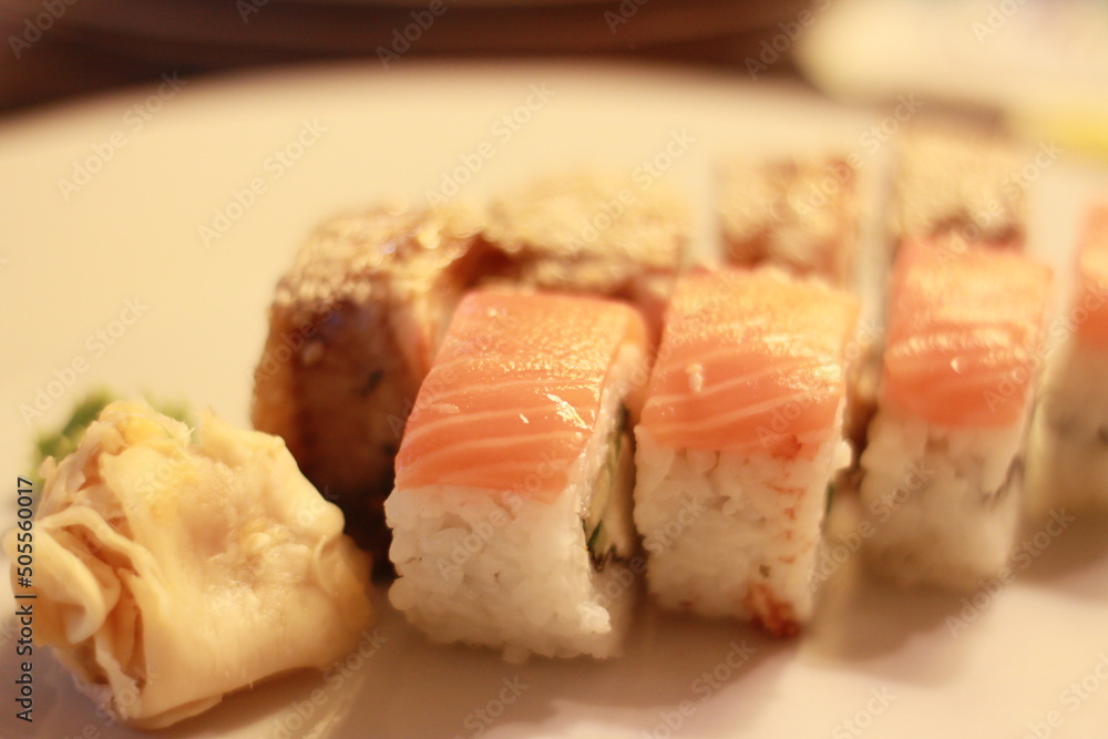 sushi on a plate sushi on a plate
