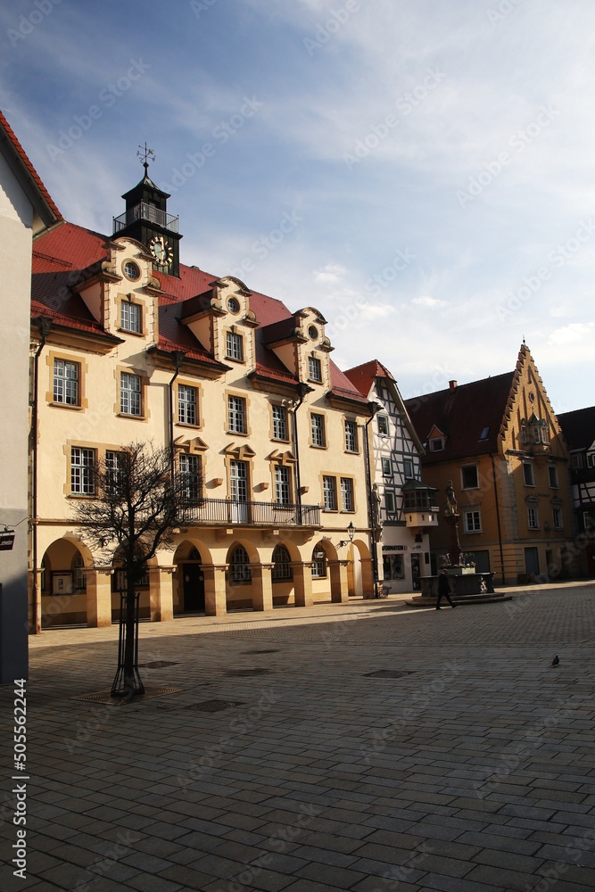 Streets in Sigmaringen town, Germany	