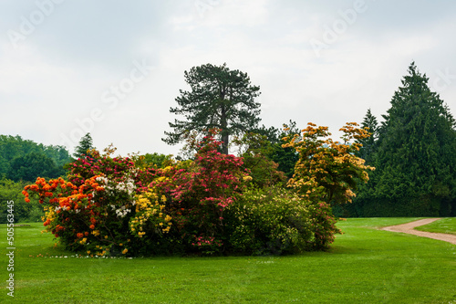 Beautiful garden around Highclere Castle, a Jacobethan style country house, home of the Earl and Countess of Carnarvon. Setting of Downton Abbey - Newbury Hampshire UK photo