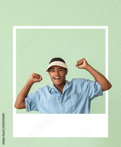 Happy African-American guy ...