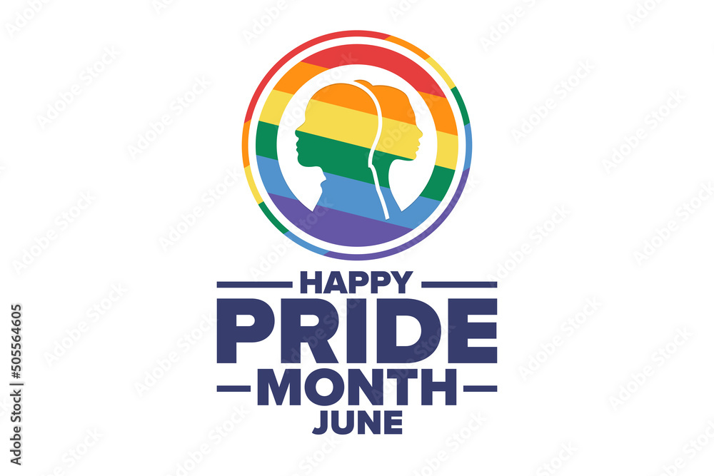 Happy Pride Month. LGBT. June. Holiday concept. Template for background, banner, card, poster with text inscription. Vector EPS10 illustration. Happy Pride Month. LGBT. June. Holiday concept. Template for background, banner, card, poster with text inscription. Vector EPS10 illustration.