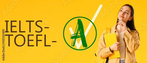 Happy young woman after suc...