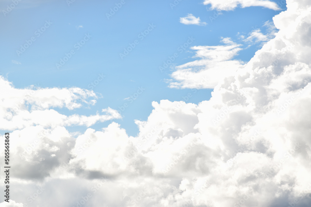 Spring blue sky and white clouds. Abstract background with clouds. Spring blue sky and white clouds. Abstract background with clouds.