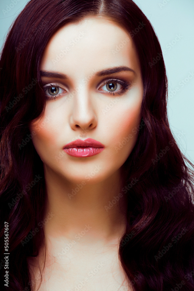 custom made wallpaper toronto digitalyoung pretty woman with hairstyle waves, luxury fashion make up look on white background