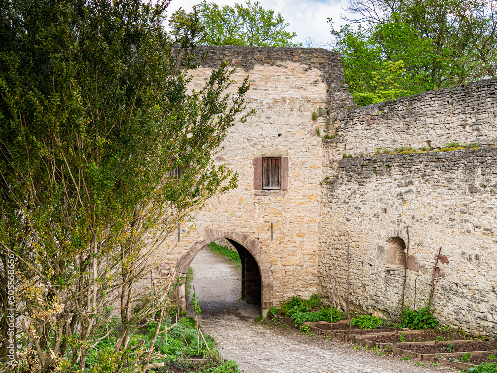 Gatehouse of a medieval castle ruin, Plesse Burg, Goettingen, Germany Gatehouse of a medieval castle ruin, Plesse Burg, Goettingen, Germany