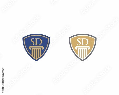 Letters SD  Law Logo Vector 001