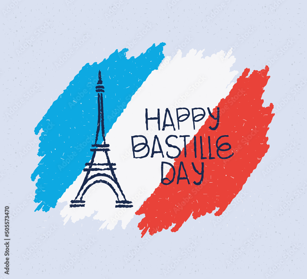 Fototapeta bastille day card