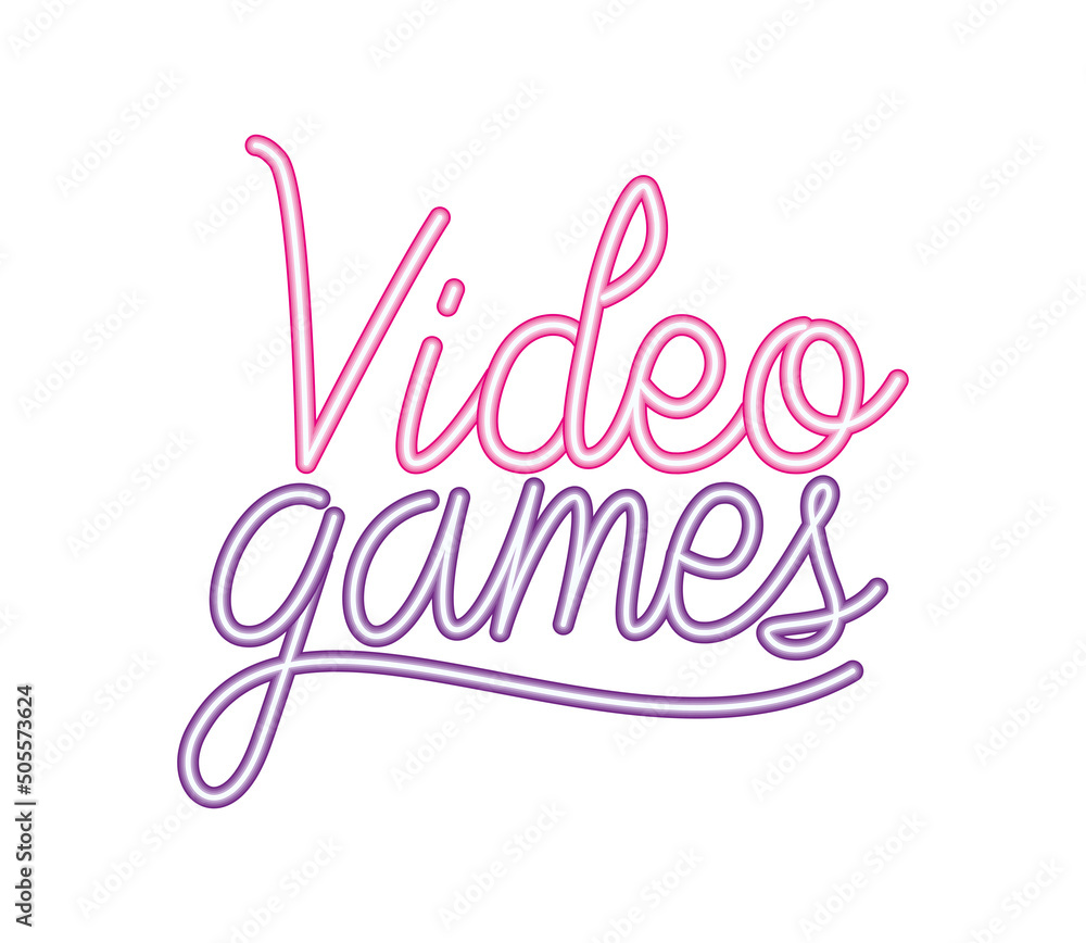 Fotografie neon video games signboard