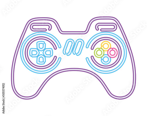 neon video game control