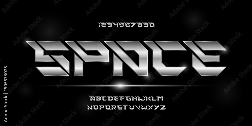 Obraz premium Sport modern futuristic alphabet font. typography urban style fonts for technology, digital, movie logo design 