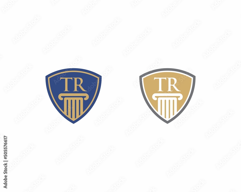 Letters TR, Law Logo Vector 001