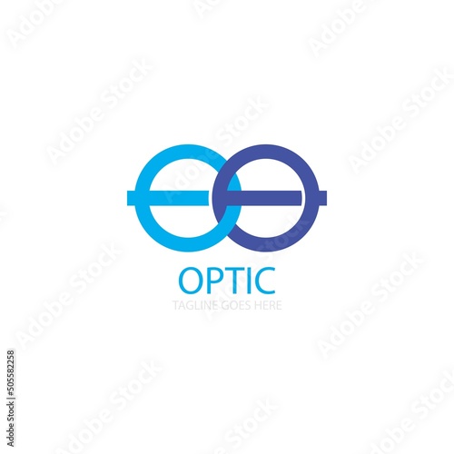 Optic icon logo free vector