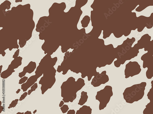 Vector brown cow print pattern animal Seamless. Cow skin abstract for printing, cutting, and crafts Ideal for mugs, stickers, stencils, web, cover. wall stickers, home decorate and more.