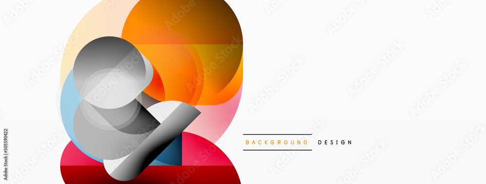 Round triangle shapes lines and circles. Geometric vector illustration for wallpaper banner background or landing page Round triangle shapes lines and circles. Geometric vector illustration for wallpaper banner background or landing page