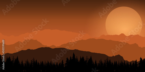 Nature landscape vector design