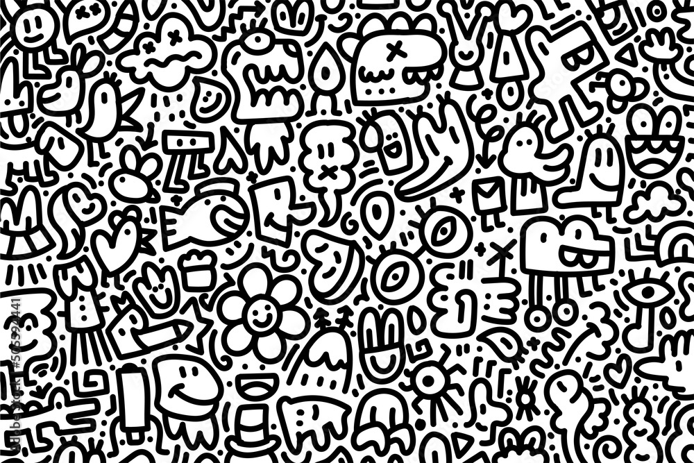 hand drawn cute doodle illustration design hand drawn cute doodle illustration design