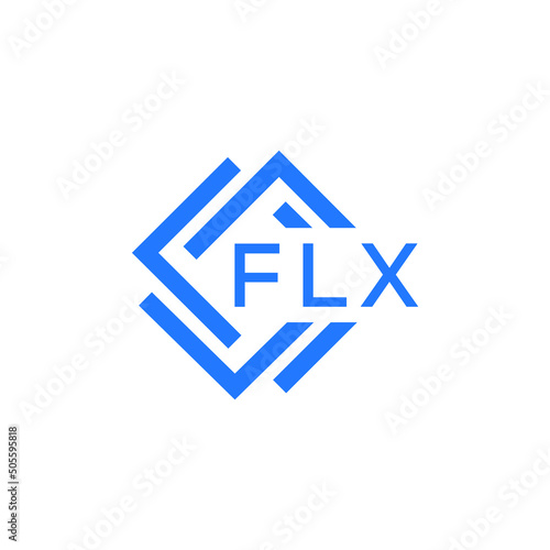 FLX technology letter logo design on white  background. FLX creative initials technology letter logo concept. FLX technology letter design. photo
