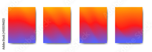 collection of colorful gradient background cover flyers are used for backgrounds, posters, banners © Topik_Art
