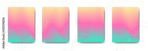 collection of colorful gradient background cover flyers are used for backgrounds, posters, banners