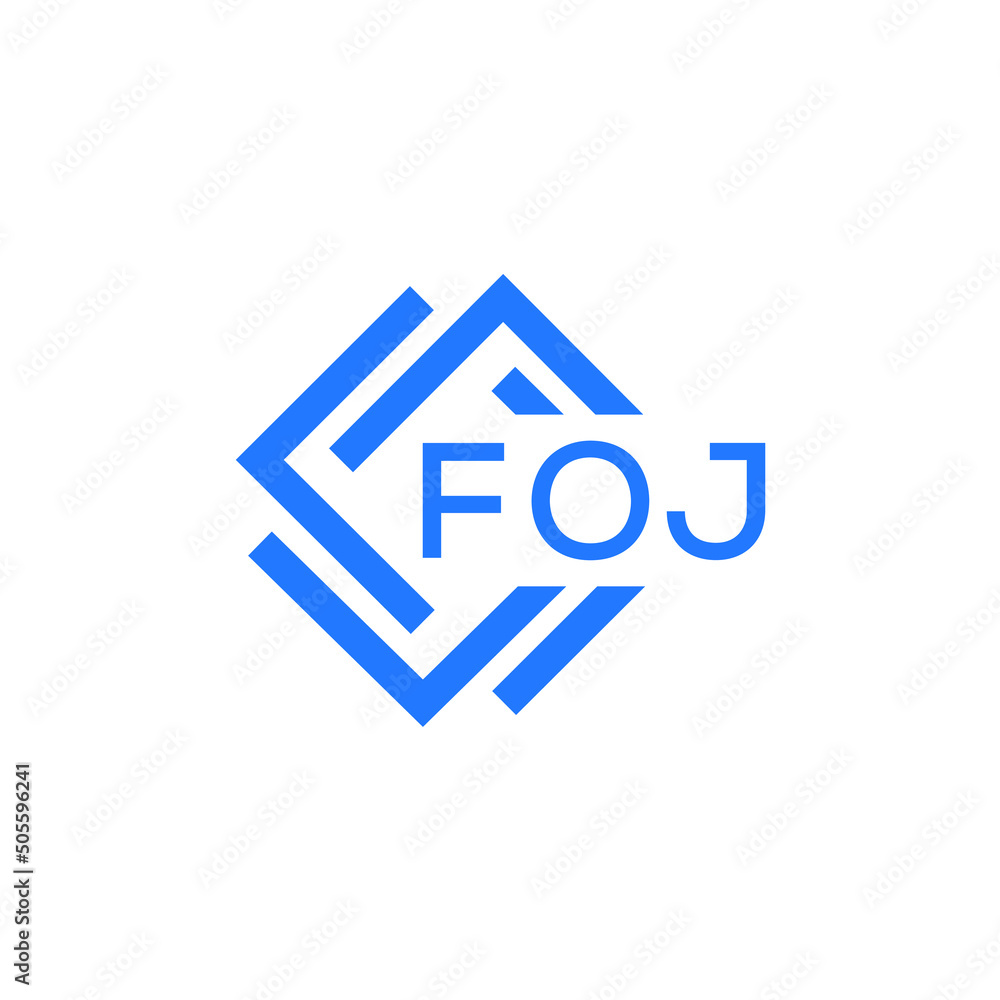 FOJ technology letter logo design on white  background. FOJ creative initials technology letter logo concept. FOJ technology letter design.