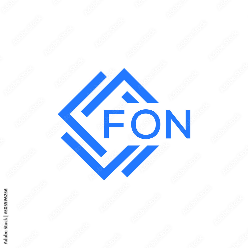 FON technology letter logo design on white  background. FON creative initials technology letter logo concept. FON technology letter design.