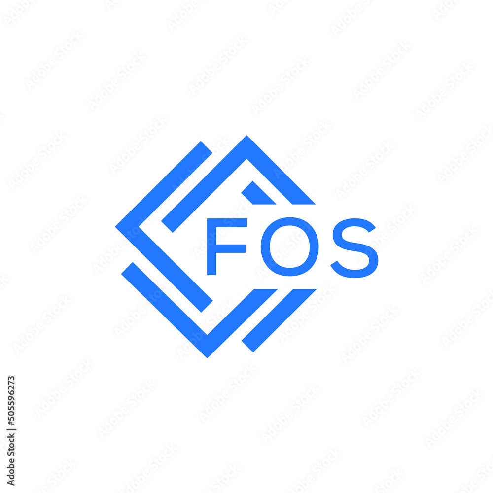 FOS technology letter logo design on white  background. FOS creative initials technology letter logo concept. FOS technology letter design.