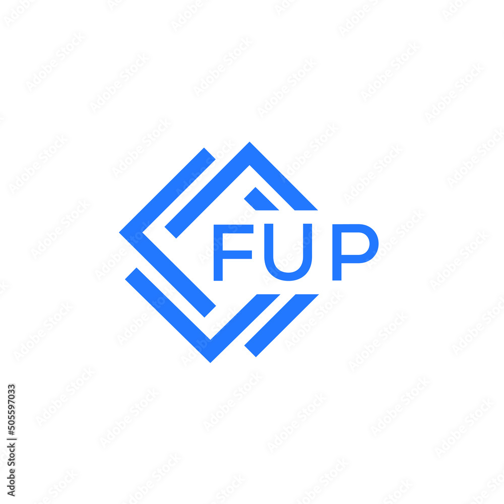 FUP letter logo design on white background. FUP  creative initials letter logo concept. FUP letter design.