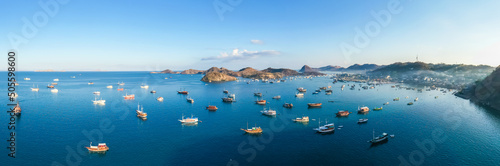 Labuan Bajo Harbour. Where the Komodo Dragon trip begin. Labuan Bajo is a fishing town located at the western end of the large island of Flores in the Nusa Tenggara region of east Indonesia.