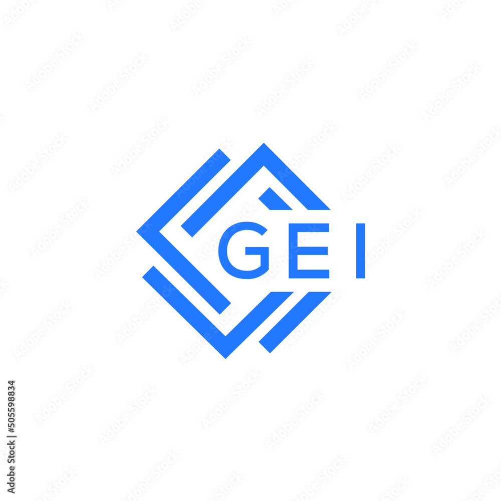GEI letter logo design on white background. GEI creative  initials letter logo concept. GEI letter design.