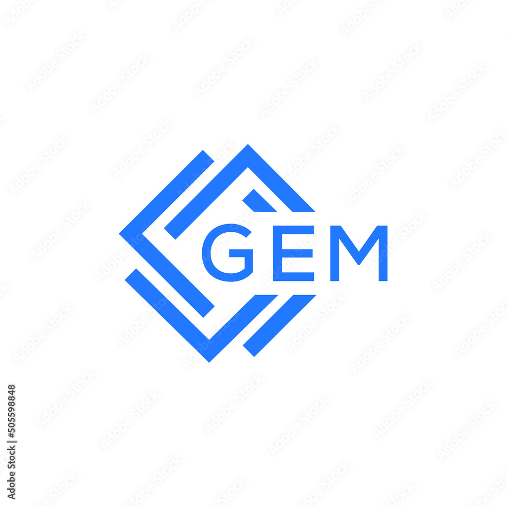 GEM letter logo design on white background. GEM  creative initials letter logo concept. GEM letter design.