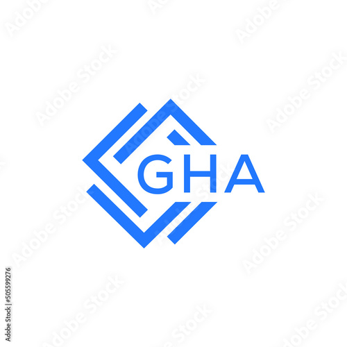 GHA letter logo design on white background. GHA  creative initials letter logo concept. GHA letter design. photo