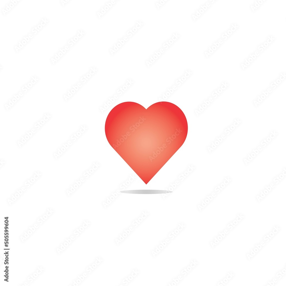 3D love icons, isolated on white background. 3D heart vector design