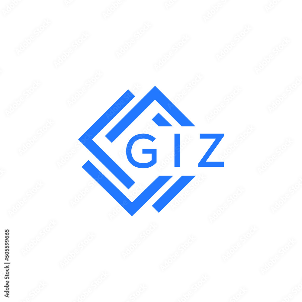 GIZ technology letter logo design on white  background. GIZ creative initials technology letter logo concept. GIZ technology letter design.

