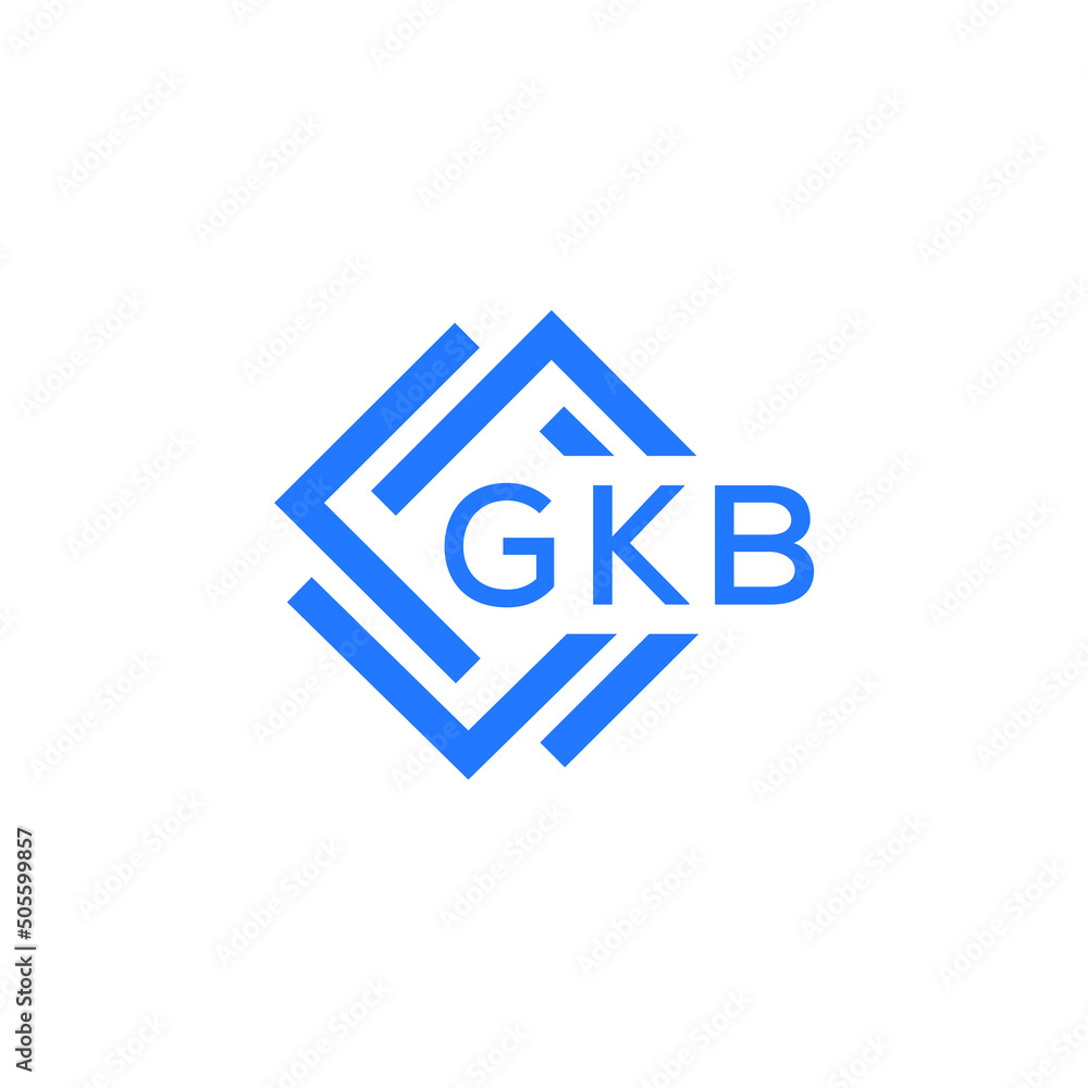 GKB technology letter logo design on white  background. GKB creative initials technology letter logo concept. GKB technology letter design.
