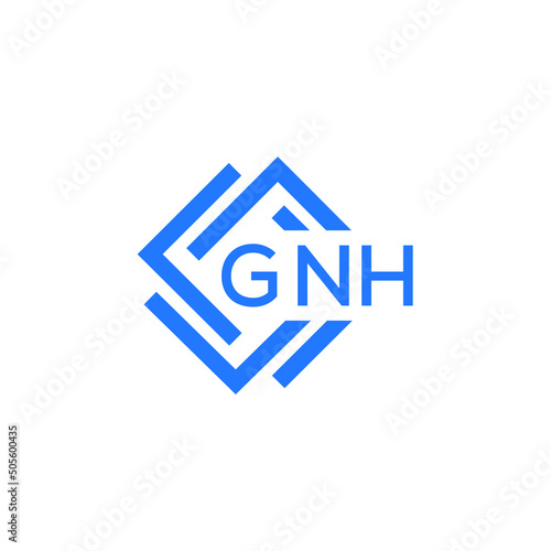 GNH technology letter logo design on white  background. GNH creative initials technology letter logo concept. GNH technology letter design.
 photo