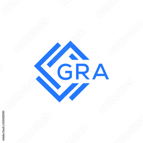 GRA letter logo design on white background. GRA  creative initials letter logo concept. GRA letter design. photo